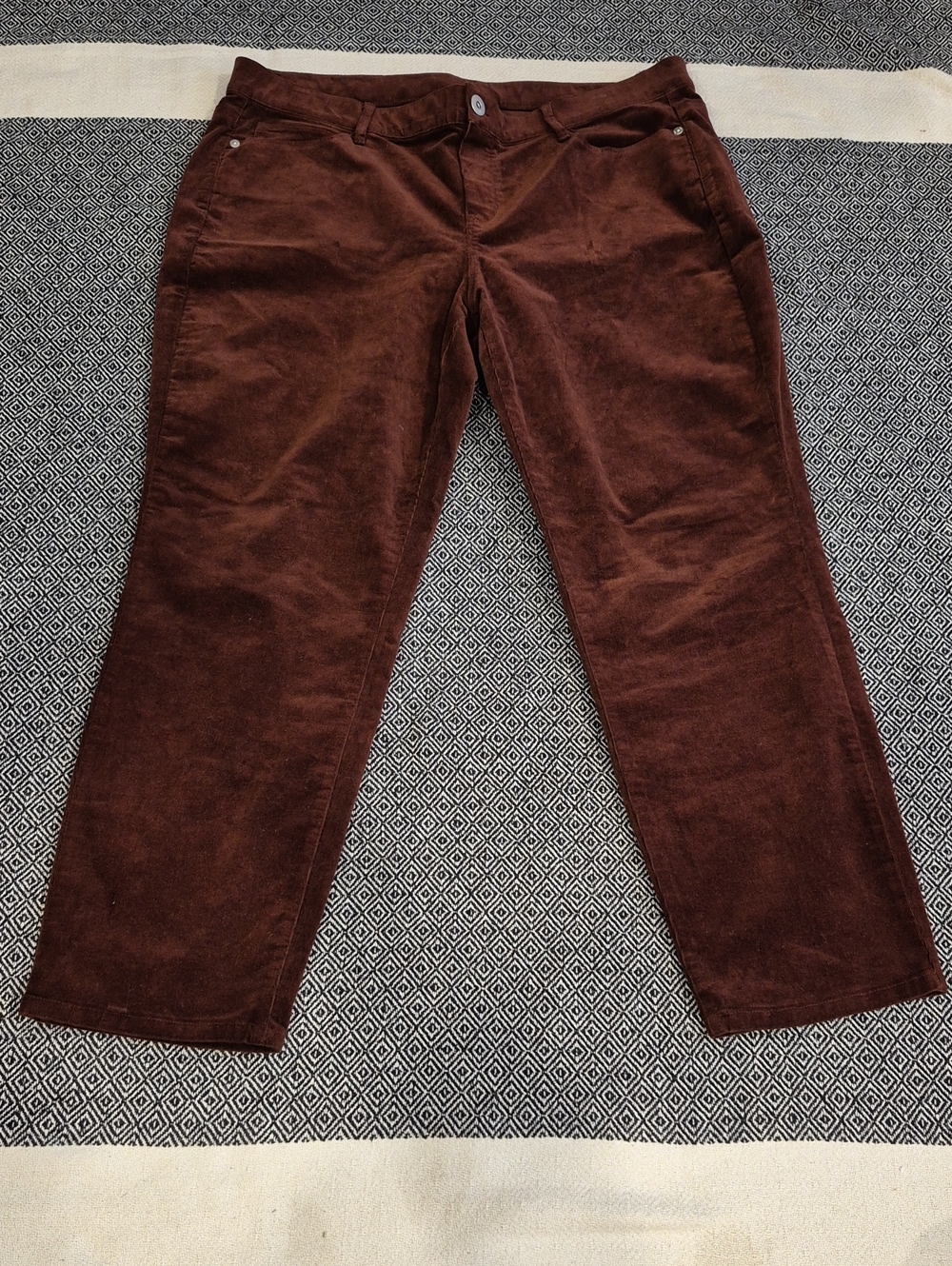 J.Jill Corduroy Plum/Burgundy Pants Size Large Petite
